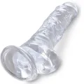 Clear Realistischer Penis mit Eieren 16,5 cm Transparent von King Cock