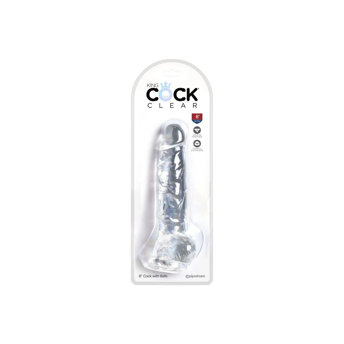 Clear Realistischer Penis mit Eieren 16,5 cm Transparent von King Cock | Fesselliebe.de