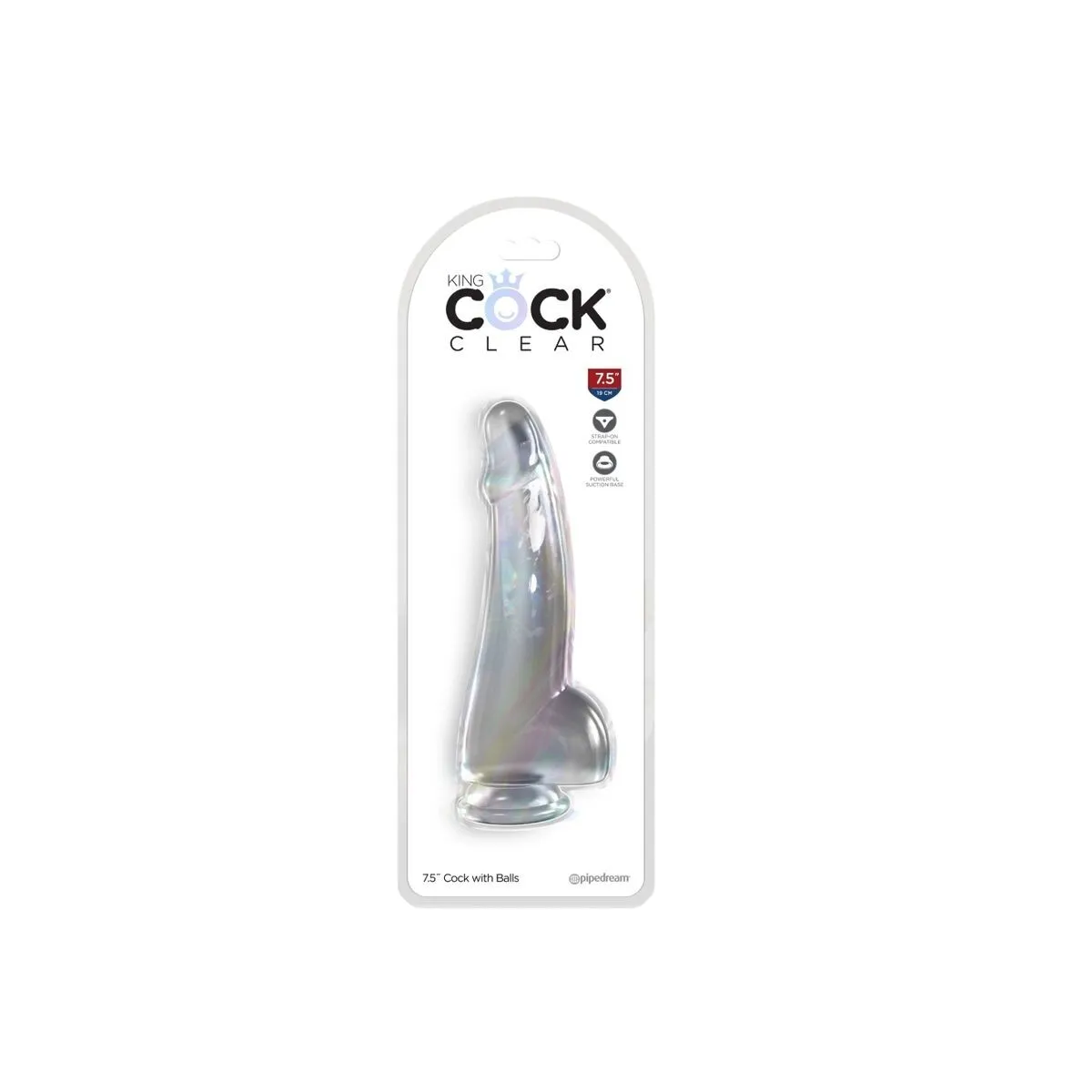 Clear Dildo mit Hoden 15,2 cm Transparent von King Cock | Fesselliebe.de