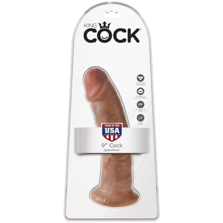 Realistischer Penis 21,7 cm Karamell von King Cock | Fesselliebe.de