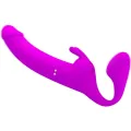 Zanini Strapless Strap-On 10 Vibrationen Lila von Pretty Love