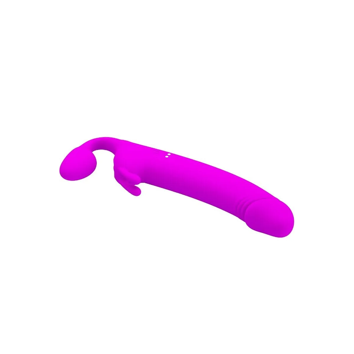 Zanini Strapless Strap-On 10 Vibrationen Lila von Pretty Love | Fesselliebe.de