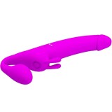 Zanini Strapless Strap-On 10 Vibrationen Lila von Pretty Love | Fesselliebe.de