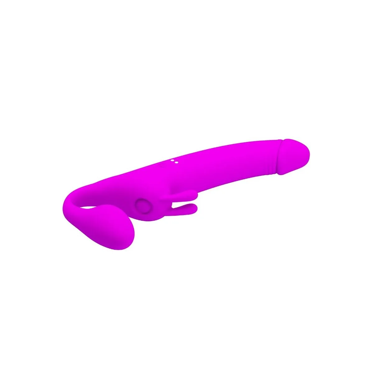 Zanini Strapless Strap-On 10 Vibrationen Lila von Pretty Love | Fesselliebe.de