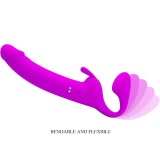 Zanini Strapless Strap-On 10 Vibrationen Lila von Pretty Love | Fesselliebe.de