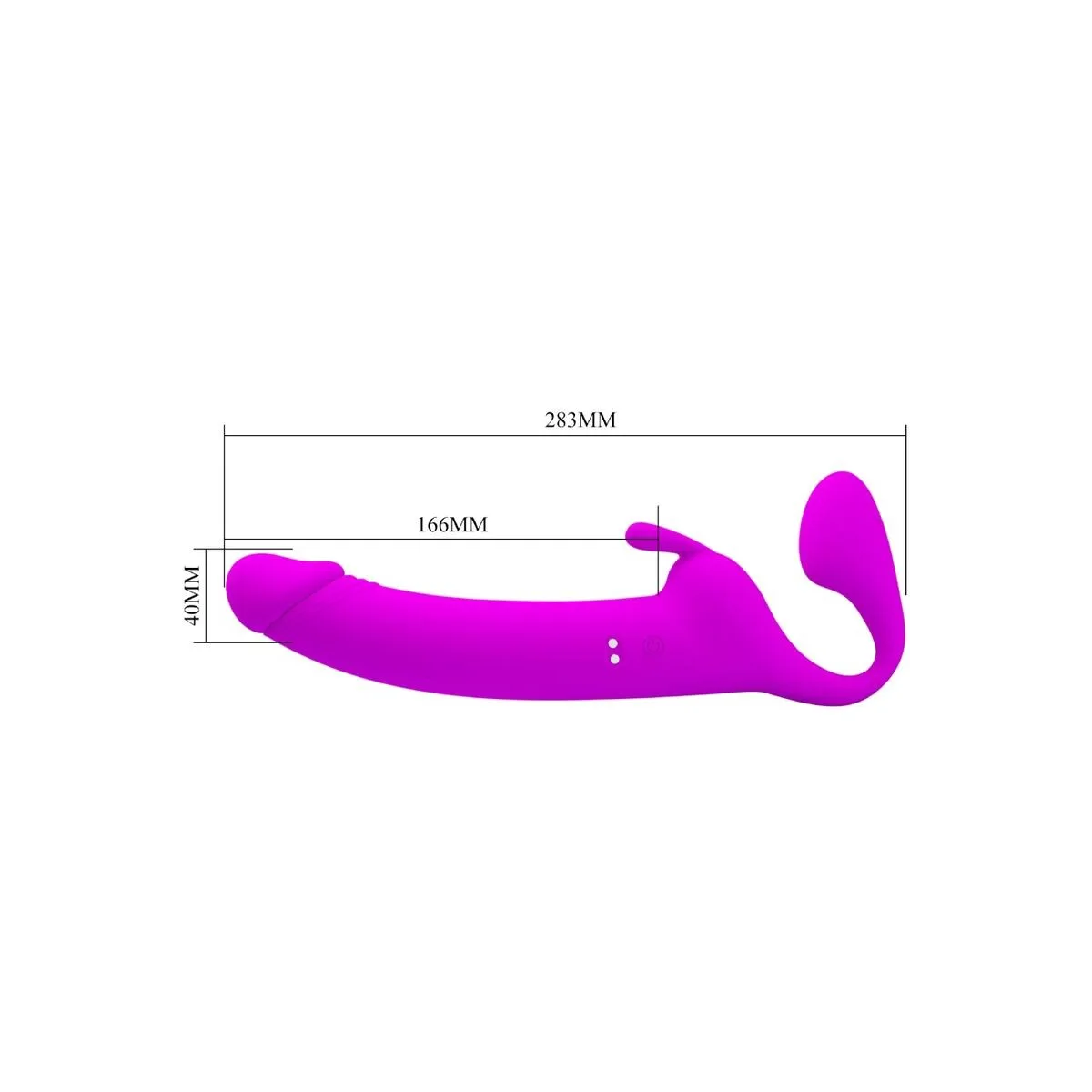 Zanini Strapless Strap-On 10 Vibrationen Lila von Pretty Love | Fesselliebe.de