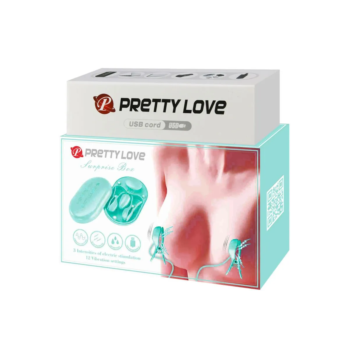Surprise Box Blaue Elektrostimulationspinzette von Pretty Love Flirtation | Fesselliebe.de