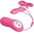 Romantische Wellenpizzen mit Vibration und Fuchsiaelektroschock von Baile Stimulating