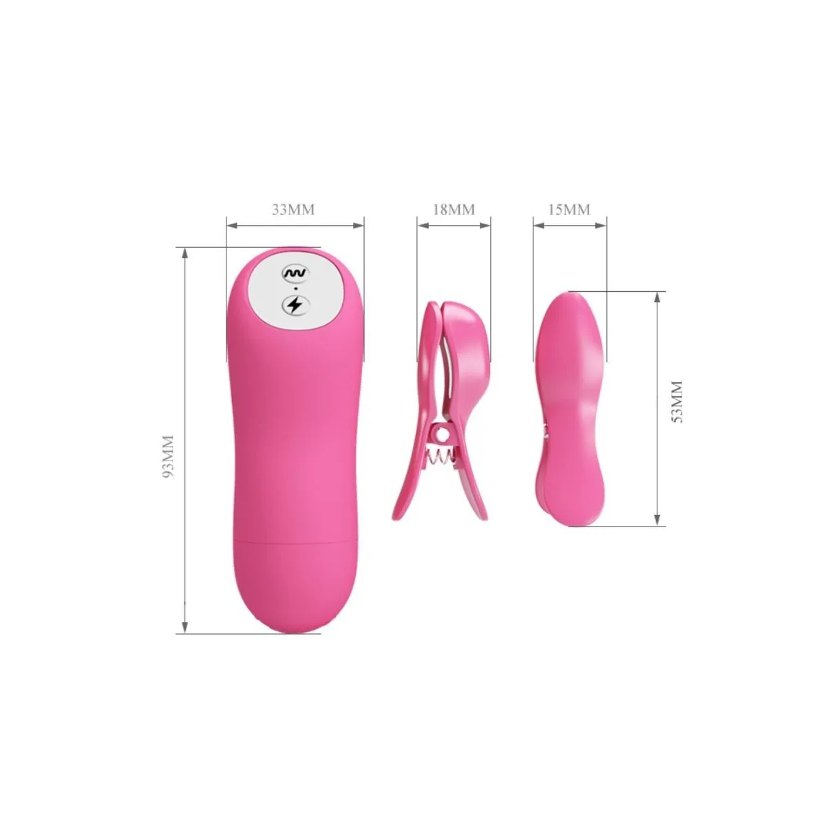 Romantische Wellenpizzen mit Vibration und Fuchsiaelektroschock von Baile Stimulating | Fesselliebe.de