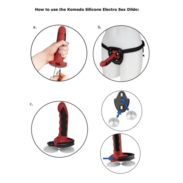 Silikon Fusion Komodo Dildo von Electrastim | Fesselliebe.de