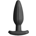 Silikon Schwarz Rocker Butt Plug Mittel von Electrastim
