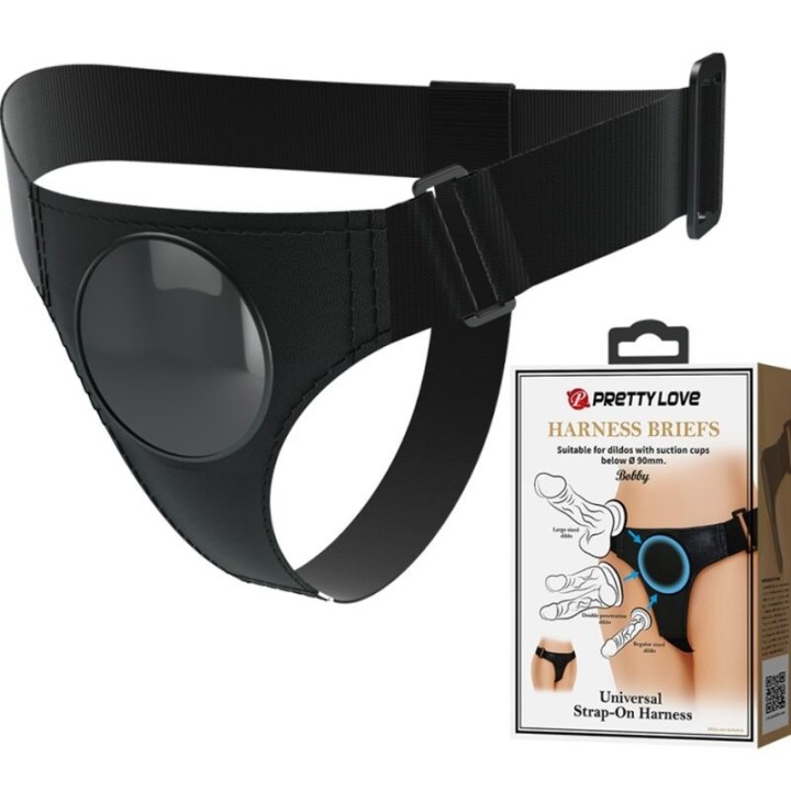 Schwarzes Universalgeschirr von Pretty Love | Fesselliebe.de