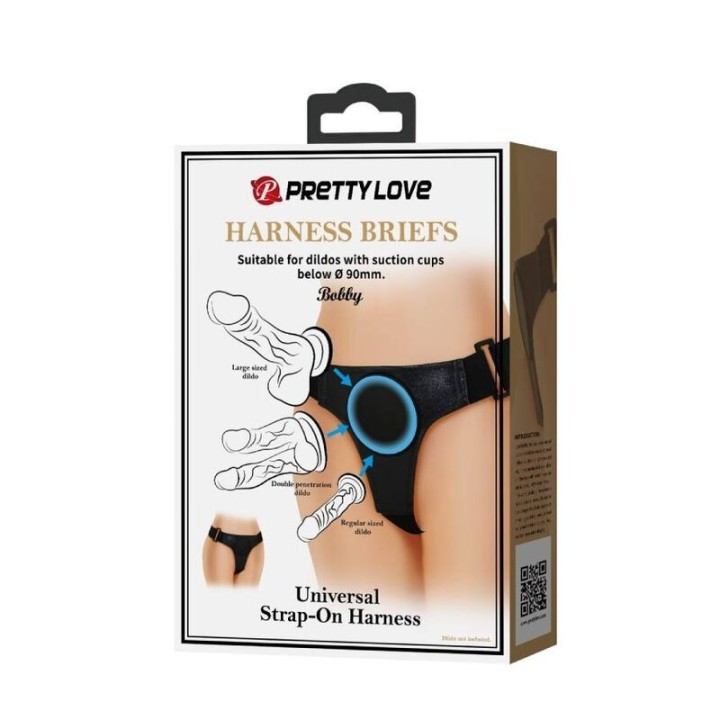 Schwarzes Universalgeschirr von Pretty Love | Fesselliebe.de