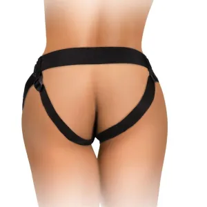 Elite Deluxe Verstellbares Harness-Kit Ring mit Hoden & Dildo 20,3 cm von King Cock