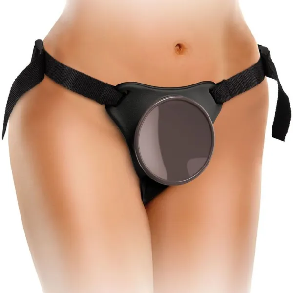 Elite Deluxe Verstellbares Harness-Kit Ring mit Hoden & Dildo 20,3 cm von King Cock | Fesselliebe.de