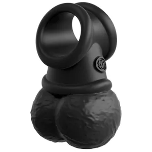 Elite Deluxe Verstellbares Harness-Kit Ring mit Hoden & Dildo 20,3 cm von King Cock