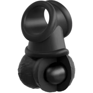 Elite Deluxe Verstellbares Harness-Kit Ring mit Hoden & Dildo 20,3 cm von King Cock