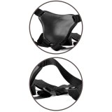Elite Deluxe Verstellbares Harness-Kit Ring mit Hoden & Dildo 20,3 cm von King Cock | Fesselliebe.de