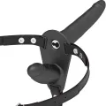 Doppelte Penetration Schwarzer Vibrator von Fetish Submissive Harness