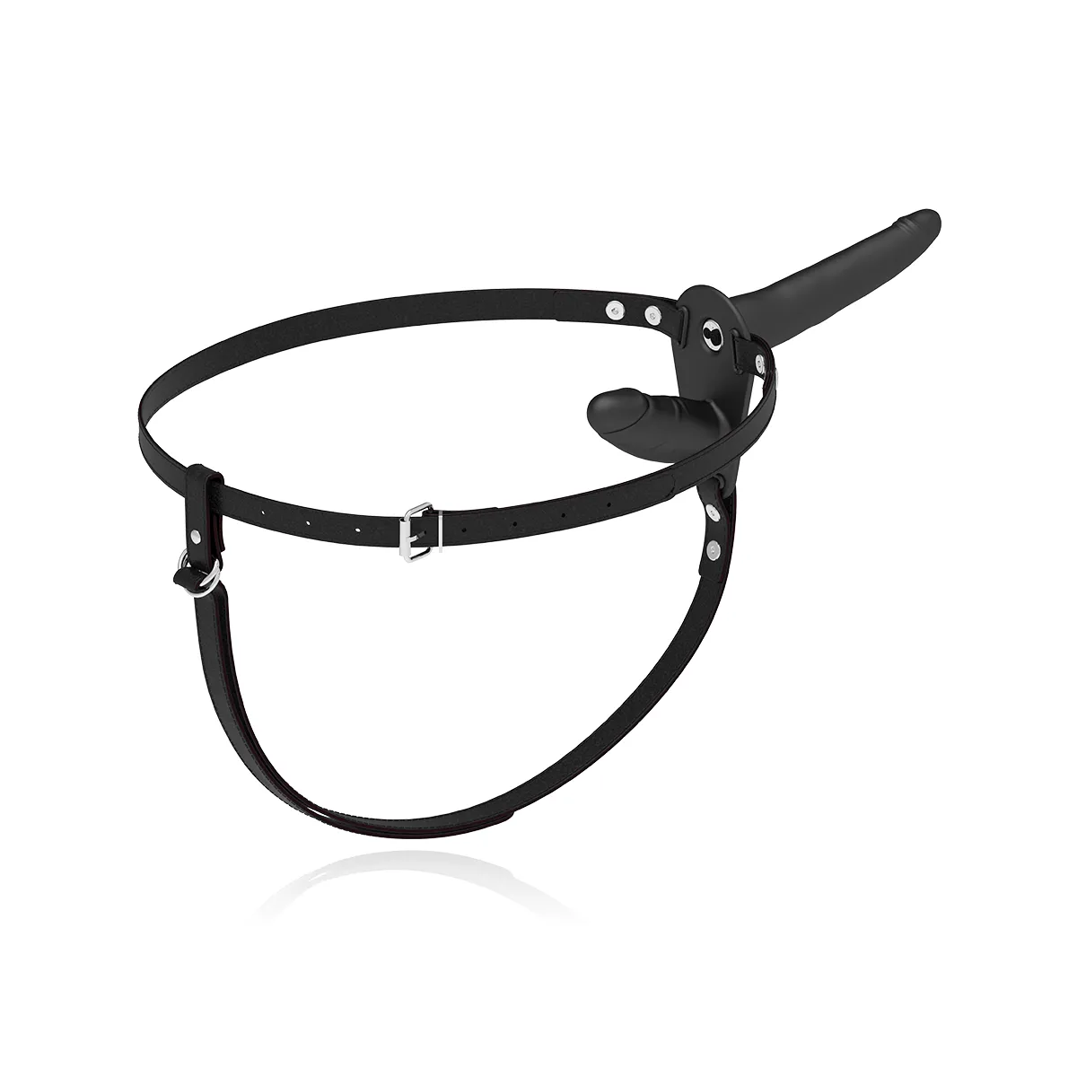 Doppelte Penetration Schwarzer Vibrator von Fetish Submissive Harness | Fesselliebe.de