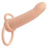 Maxx Ribbed Dual Penetrator 10 Vibrationen Fleisch von Calexotics | Fesselliebe.de