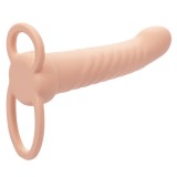 Maxx Ribbed Dual Penetrator 10 Vibrationen Fleisch von Calexotics | Fesselliebe.de