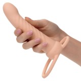 Maxx Ribbed Dual Penetrator 10 Vibrationen Fleisch von Calexotics | Fesselliebe.de
