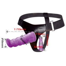 Weibliches Anal und Vaginalgeschirr Flieder G-Punkt 17 cm von Baile | Fesselliebe.de