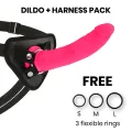 Toys Gurt + Dong Rosa Silikon 20 cm -O- 4 cm von Deltaclub