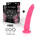 Toys Gurt + Dong Rosa Silikon 20 cm -O- 4 cm von Deltaclub