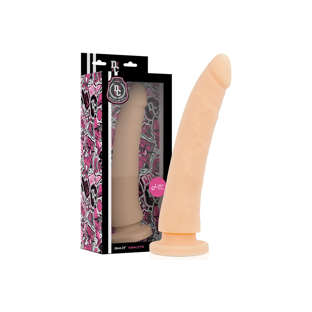 Toys Harness + Dong Flesh Silikon 23 cm -O- 4,5 cm von Deltaclub | Fesselliebe.de