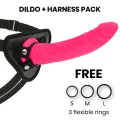 Toys Gurt + Dong Rosa Silikon 23 cm -O- 4,5 cm von Deltaclub