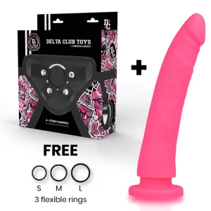 Toys Gurt + Dong Rosa Silikon 23 cm -O- 4,5 cm von Deltaclub