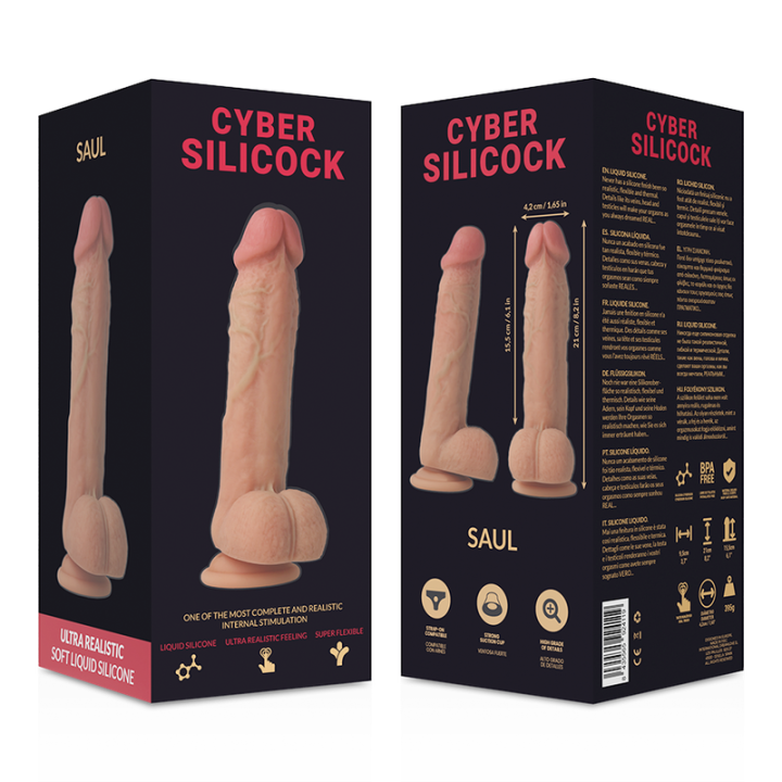 Strap-On Saul Flüssige Silikon mit 3 Ringen Gratis 15,5 cm -O- 4,2 cm von Cyber Silicock | Fesselliebe.de