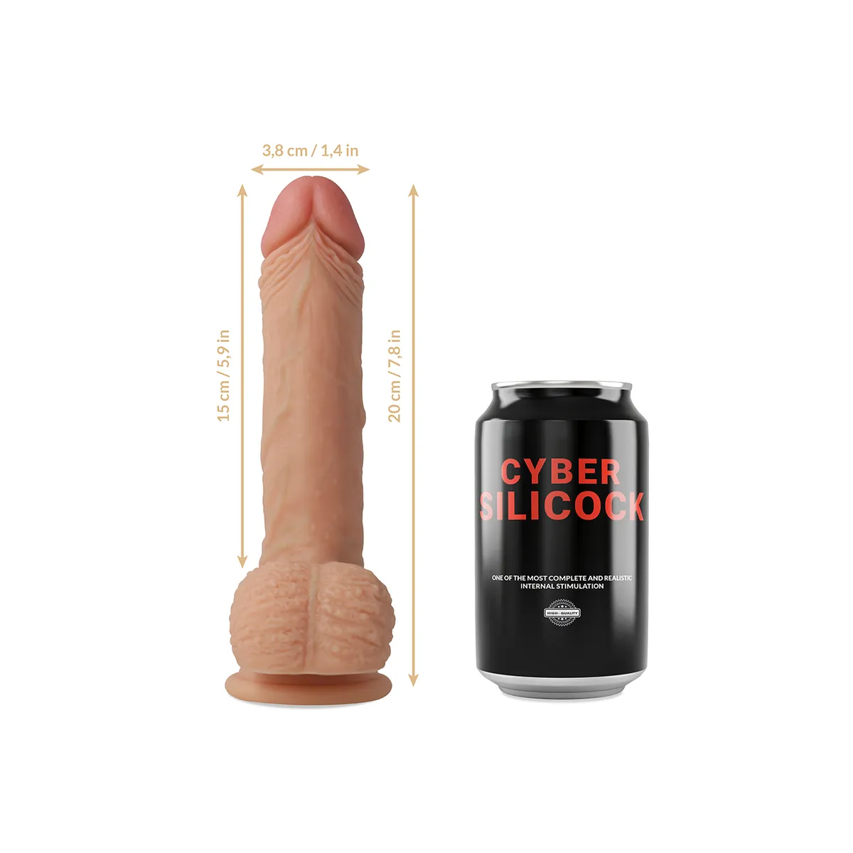 Strap-On Freeman Flüssige Silikon mit 3 Ringen Gratis 20 cm -O- 3,8 cm von Cyber Silicock | Fesselliebe.de