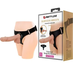 Harness-Hose Universal-Harness mit Dildo Jerry 21,8 cm Natur von Pretty Love | Fesselliebe.de