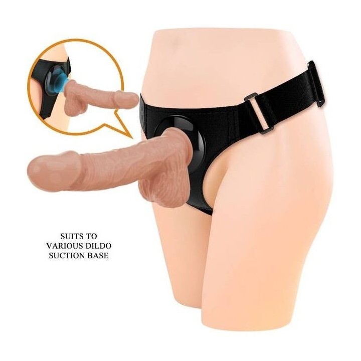 Harness-Hose Universal-Harness mit Dildo Jerry 21,8 cm Natur von Pretty Love | Fesselliebe.de