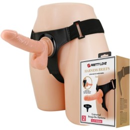 Harness-Hose Universal-Harness mit Dildo Tom 20 cm Natur von Pretty Love | Fesselliebe.de