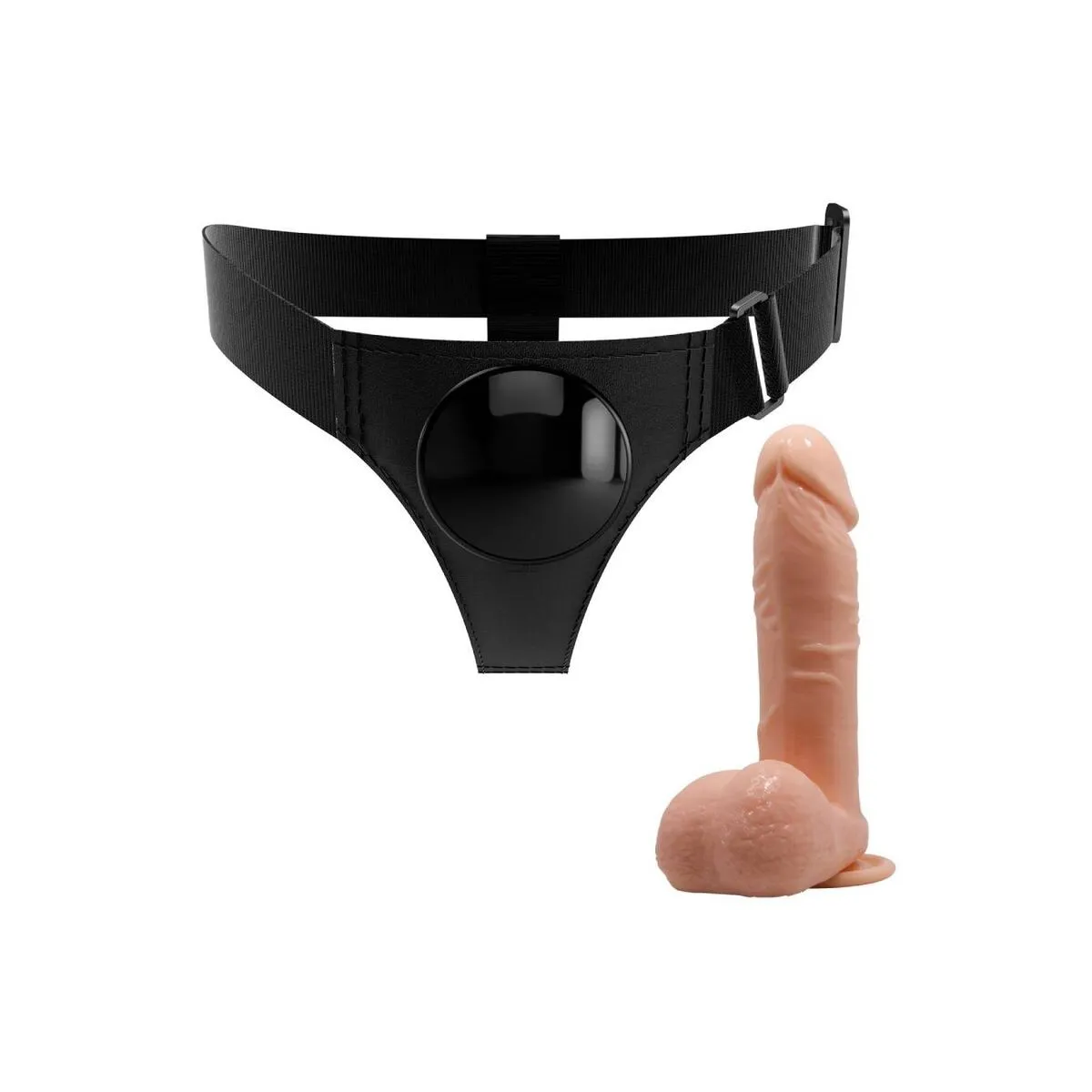 Harness-Hose Universal-Harness mit Dildo Tom 20 cm Natur von Pretty Love | Fesselliebe.de