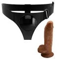Harness-Hose Universal-Harness mit Dildo Micheal 20 cm Schwarz von Pretty Love
