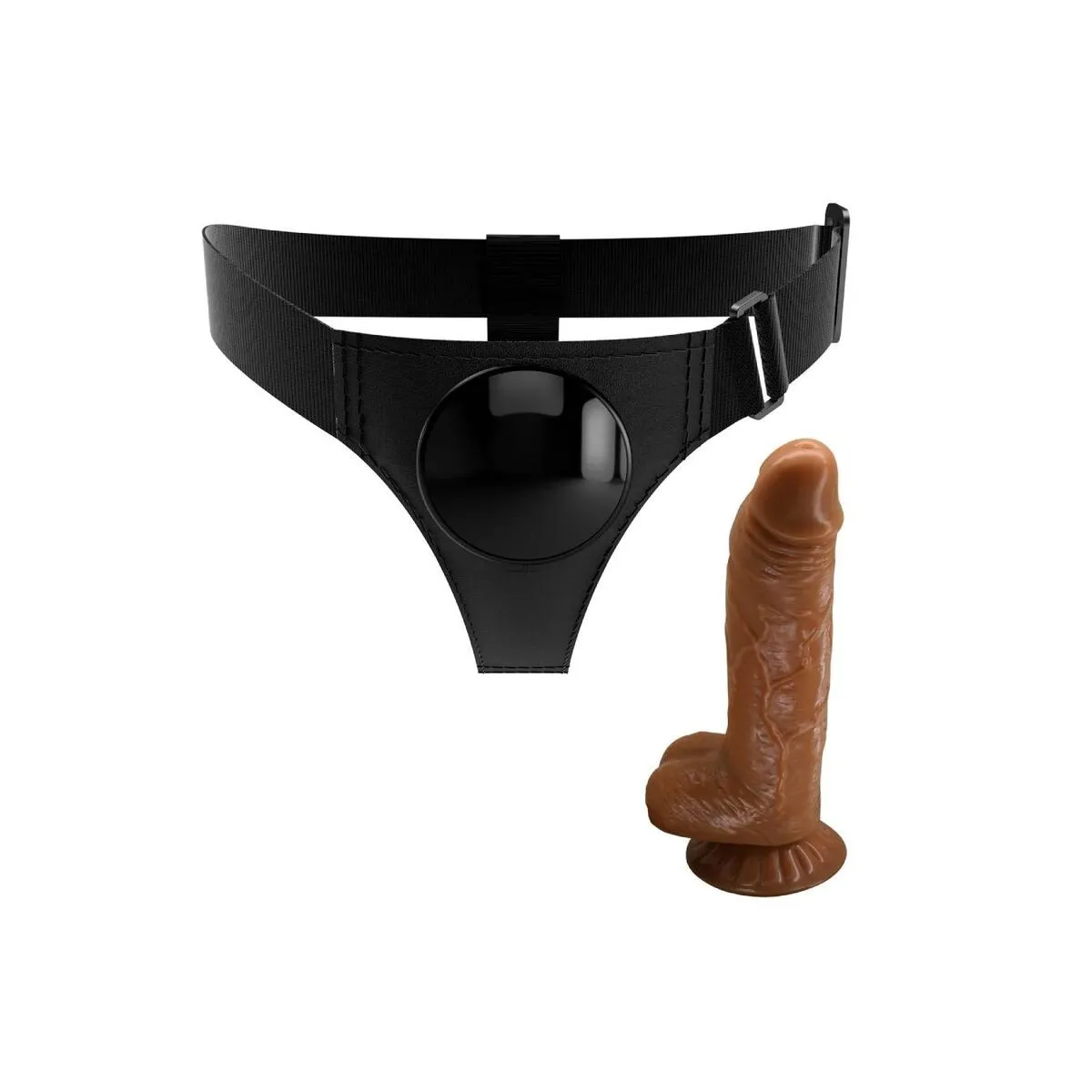 Harness-Hose Universal-Harness mit Dildo Micheal 20 cm Schwarz von Pretty Love | Fesselliebe.de