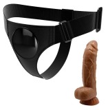 Harness-Hose Universal-Harness mit Dildo Micheal 20 cm Schwarz von Pretty Love | Fesselliebe.de