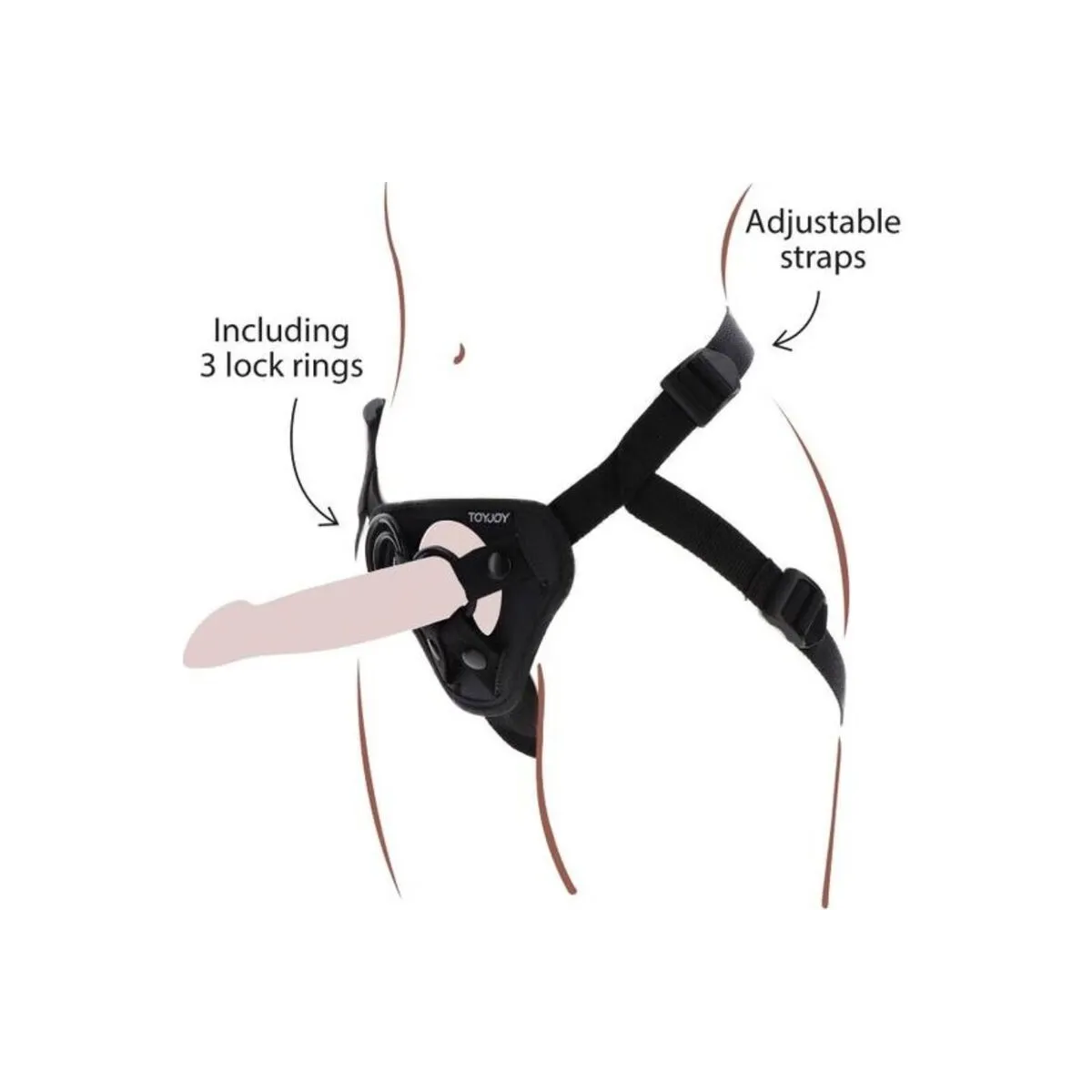 Strap-On-Gurt Schwarz von Get Real | Fesselliebe.de