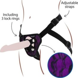 Strap-On-Spitzengeschirr Lila von Get Real | Fesselliebe.de