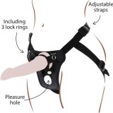 Strap-On-Vergnügungsgeschirr Schwarz von Get Real | Fesselliebe.de