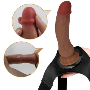 Kyton Universal Harness Slip mit Squirting Dildo 19 cm Mulato von Pretty Love