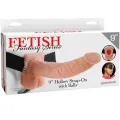 9 Hohl Strap-On mit Bällen 22,9 cm Fleisch von Fetish Fantasy Series