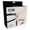 Hautfarbenes Silikonvibrator 15 cm von Fetish Submissive Harness