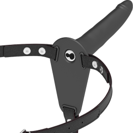 Schwarzer Silikonvibrator 15 cm von Fetish Submissive Harness | Fesselliebe.de