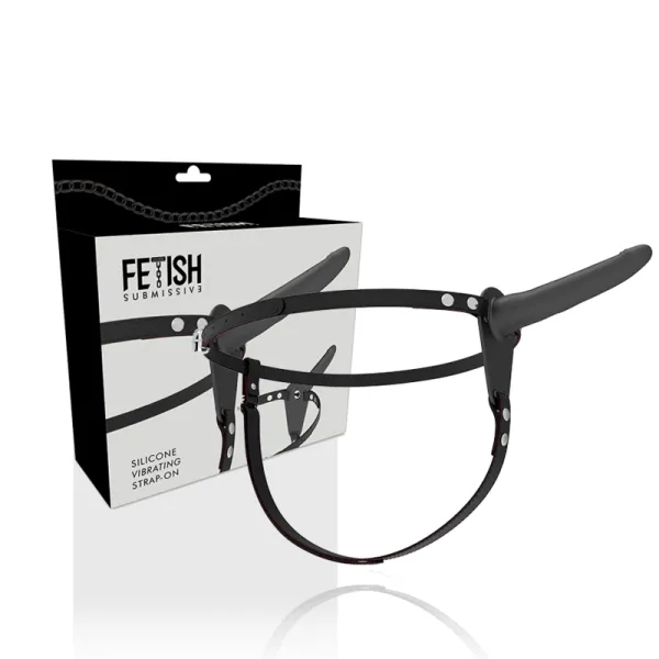 Schwarzer Silikonvibrator 15 cm von Fetish Submissive Harness | Fesselliebe.de